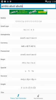 Cool Fancy Text Generator android App screenshot 1